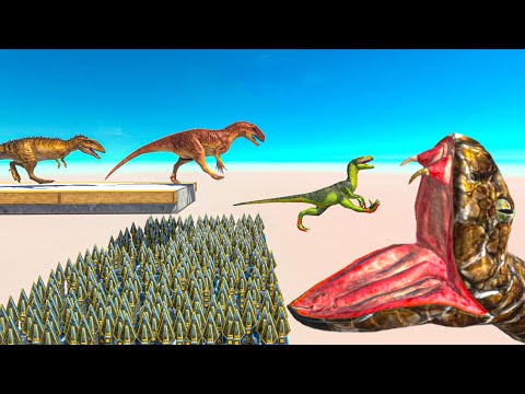 Deadly Jump Over Spikes Who Can Survive? ► Animal Revolt Battle Simulator