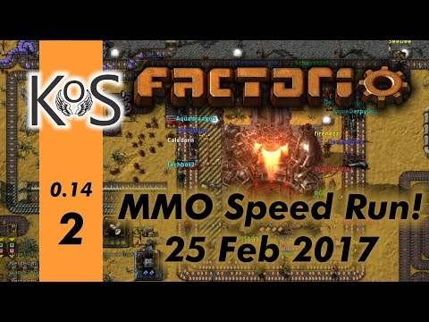 Factorio MMO Speed Run - 25 Feb 2017, Ep 2 - Achievements - Co-op Multiplayer (v 0.14)