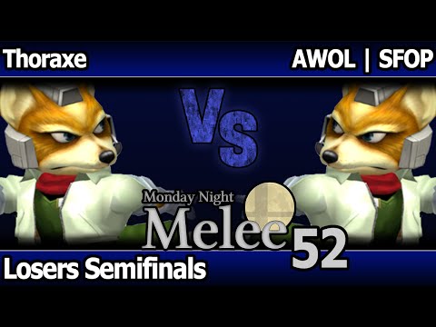 MNM 52 Melee - AWOL | SFOP (Fox) vs Thoraxe (Fox) - Losers Semifinals