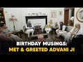 Prime Minister Narendra Modi meets and greets Shree Lal Krishna Advani on his birthday