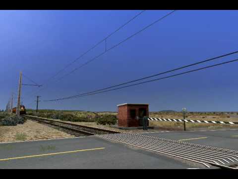 RailWorks: cruce a nivel con barrera animada