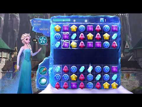 Frozen Free Fall: Snowball Fight Level 39 Walkthrough - No Power Ups