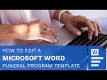 How To Edit A Funeral Program Template In Microsoft Word