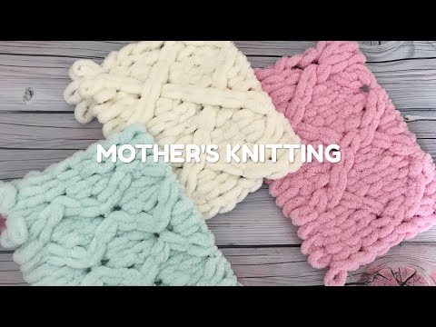 Alize Puffy. Узор ромбы. 3 варианта. Мастер-класс от Mother's Knitting