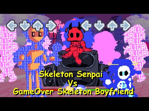 FRIDAY NIGHT FUNKIN Full Game GAMEOVER PLAYABLE SKELETON | Видео