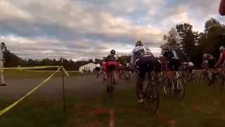 preview picture of video 'Midnight Cyclocross Race in Lancaster, MA Cat 3 Lap 1'