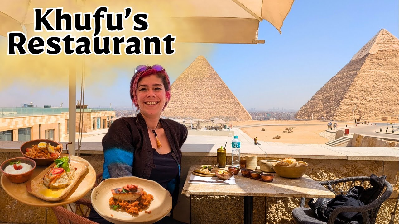 Khufu's Restaurant Pyramids View | Top Rated in Egypt | Egypt Vlog 305 | مطعم خوفو داخل الاهرامات
