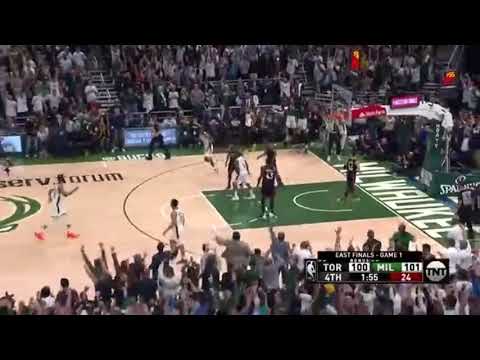 Brook Lopez’s CLUTH 3 against the Raptors! Western Conference Finals Game 1 Raptors vs Bucks