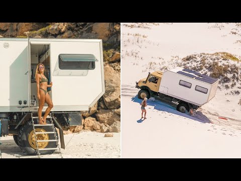 9 TON TRUCK SINKING in Countless SAND DUNES - Our Most Remote Solo Beach Expedition Yet