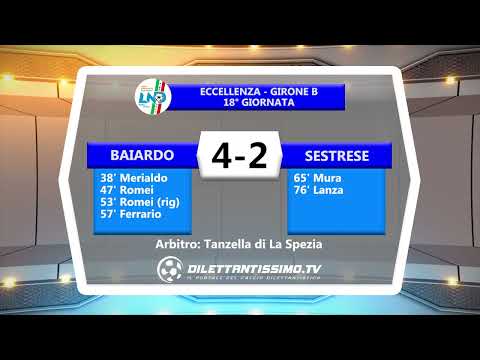 BAIARDO - SESTRESE 4-2 - ECCELLENZA - GIRONE B - 18 GIORNATA - DOMENICA 23 GENNAIO 2022