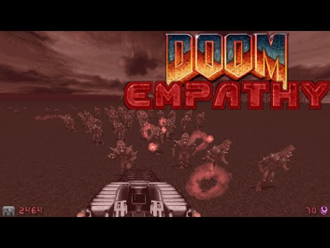Cyberdemon (first person) vs 100 imps - DOOM EMPATHY : FPS Monster Infighting - Retro Boss Battles