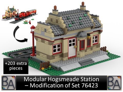 LEGO MOC - Modular Hogsmeade Station - Modification of Set 76423