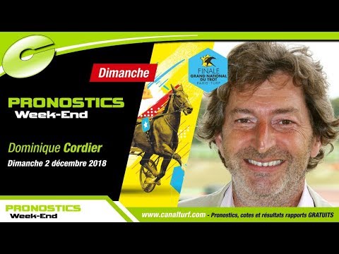 Spécial pronostic Quinté+ PMU finale du GNT - Dimanche 2 décembre 2018 - Dominique Cordier