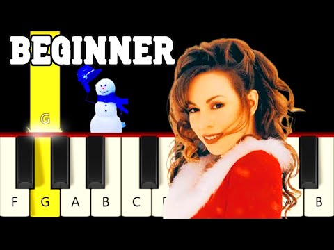 5 Most Popular Christmas Songs - Very Easy and Slow Piano tutorial - Beginner