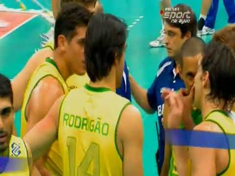 World League 2008 Men's volleyball Brazil - Russia set 2