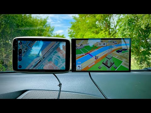 2022 TomTom GO Premium X vs Garmin smartdrive 65 test long distance planning route planowanie trasy