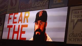 SF Giants closer Brian Wilson entrance -- &quot;Fear The Beard&quot;