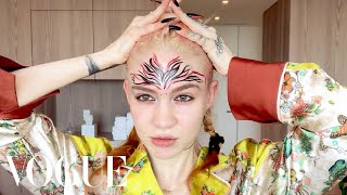 Grimes’s Pregnancy Skincare &amp; Psychedelic Makeup Routine | Beauty Secrets | Vogue