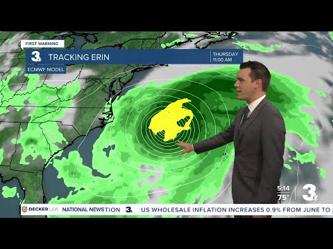 Tropical Storm Erin forecasted to become a hurricane Friday