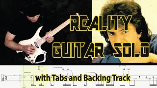 Richard Sanderson REALITY Guitar Solo with Tabs and Backing Track by Alvin De Leon