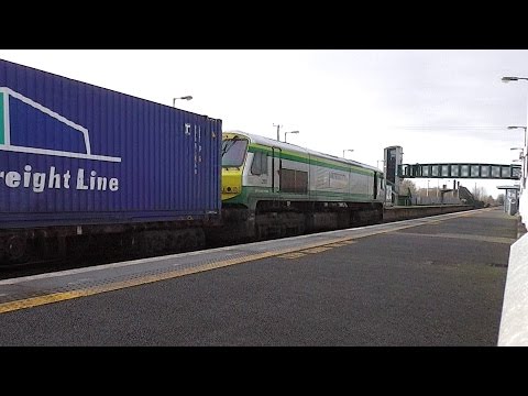 IE 201 Class loco 218 + IWT freight Liner - Monasterevin Station