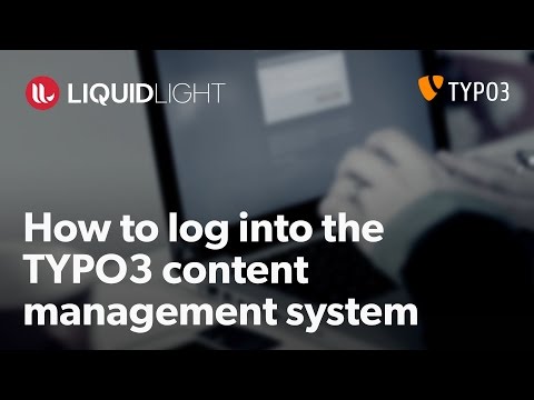 How to login to TYPO3 content management system (CMS)