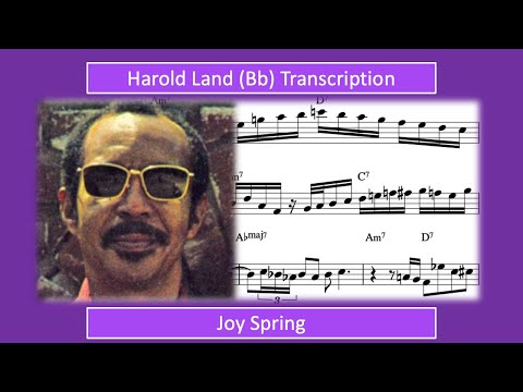 Harold Land – Joy Spring (Bb) Transcription