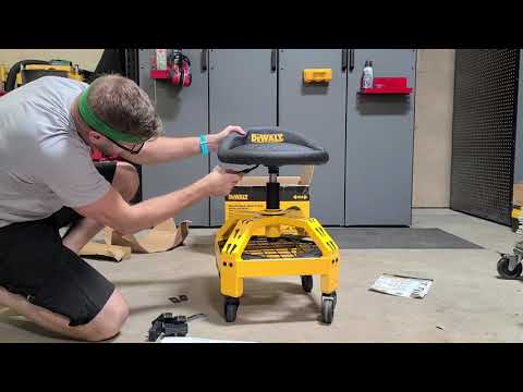 Swivel with me - DeWalt Adjustable Shop Stool with Casters