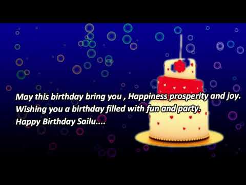 Happy Birthday Wishes Sailu - Birthday Messages Status