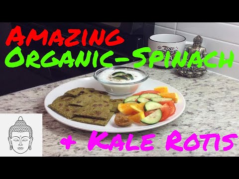 How to make Palak Roti | Organic | with Kale | Spinach Roti Recipe |  पालक रोटी रेसिपी | 🥬🥬🥬
