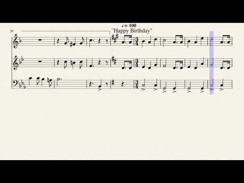 Happy Birthday / For He's a Jolly Good Fellow / 76 Trombones