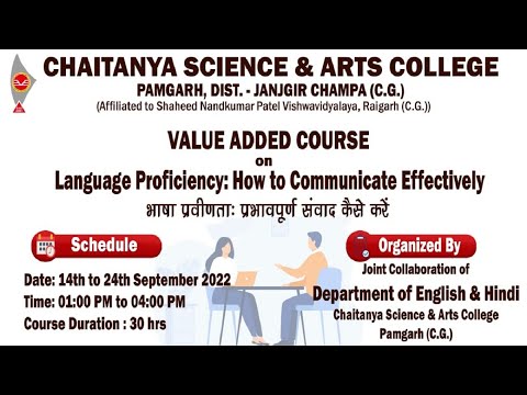 Value Added Course - Department of English and English - Language Proficiency & Job Opportunity