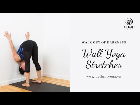 Restorative Wall Yoga Sequence - Delight Yoga