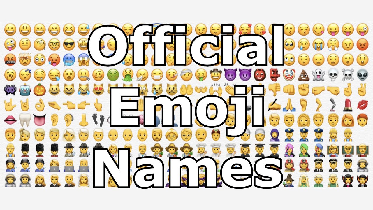 Official names of all emojis, as said by Siri