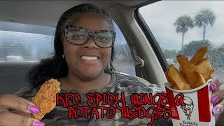 SLAYTEMBER DAY 10: KFC HOT & SPICY WINGS AND POTATO WEDGES REVIEW #THEREVIEWQUEEN #SLAYTEMBER 