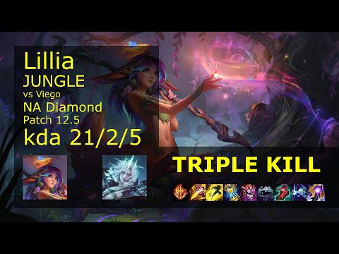 Lillia vs Viego Jungle - NA 21/2/5 Patch 12.5 Gameplay