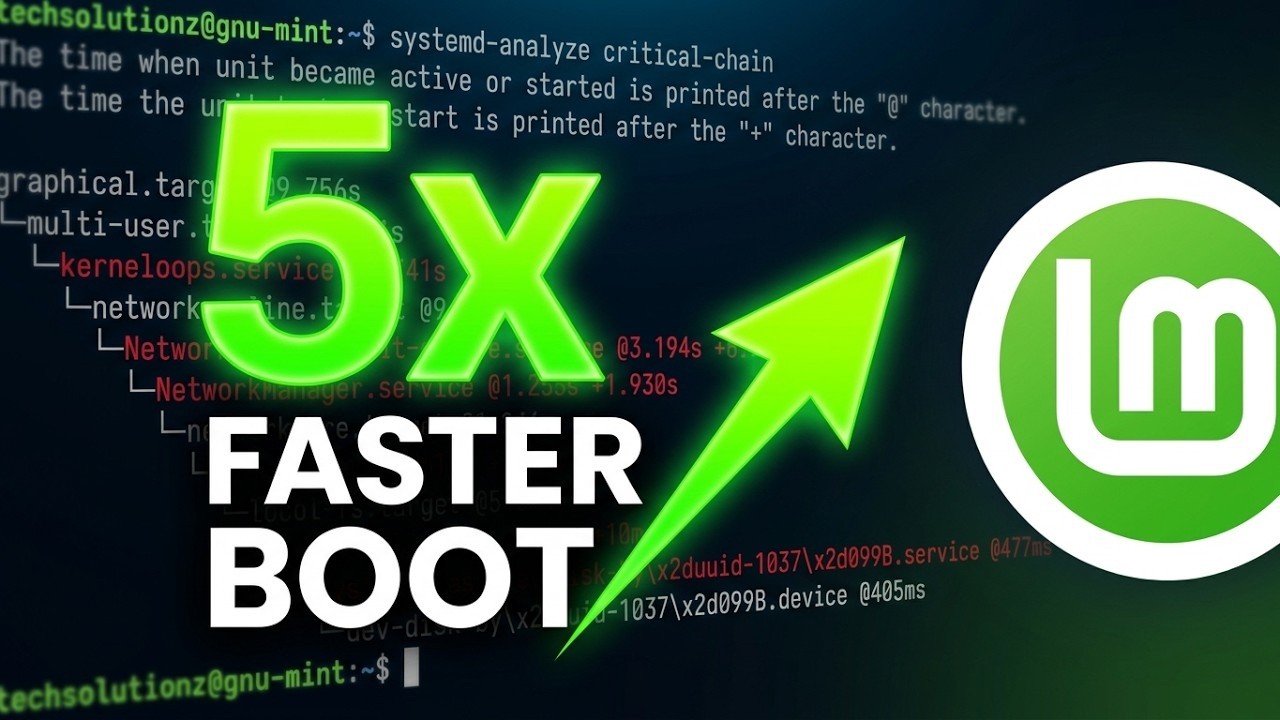 Linux Mint 22.3 Cinnamon Slow Startup FIXED! Make Your PC Boot Much Faster with these Tweaks