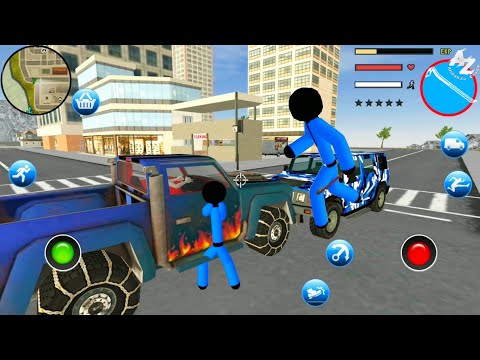 US Police Stickman Rope Hero Update Game #1 / Android Gameplay HD