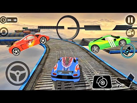 Impossible Car Tracks 3D: Blue, Green & Red Cars Driving Stunt Levels 13,14 & 15 - Android GamePlay