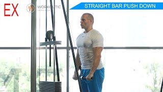 Straight Bar Pushdown exercise video thumbnail