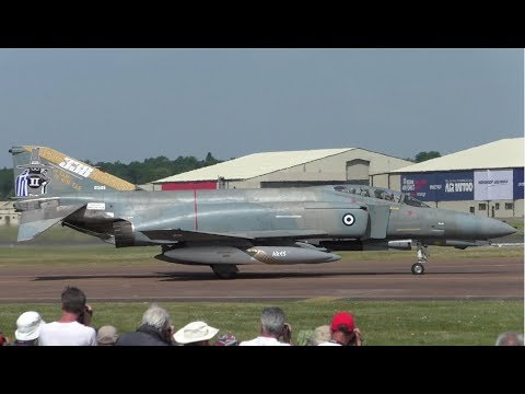 Awesome Hellenic Air Force F-4 Phantom Departures at RIAT 17