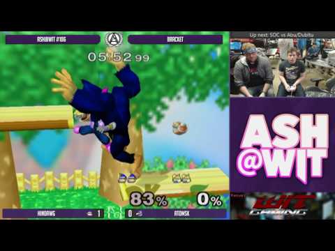 Hindawg (DK, Falco) vs Atomsk (Falco, Fox) - ASH@WIT #106 Melee Bracket
