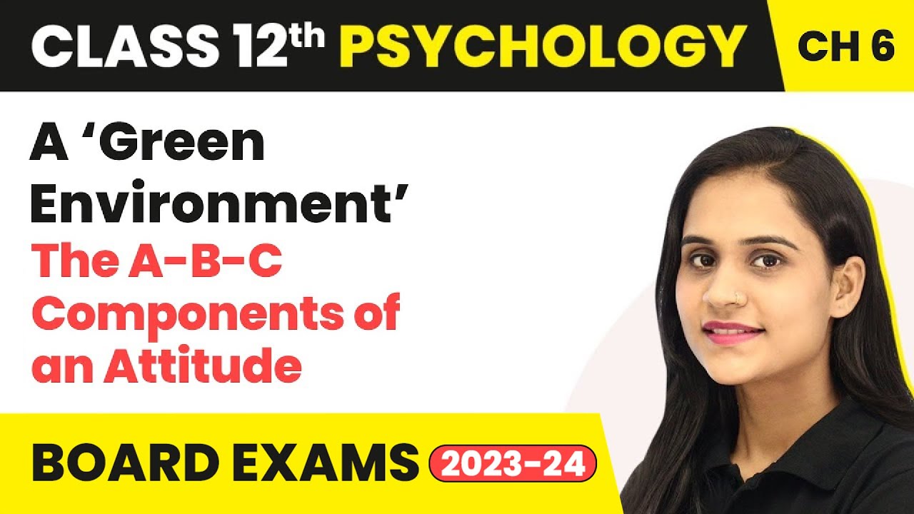 A ‘Green Environment’ :The A-B-C Components of an Attitude | Class 12 Psychology Chapter 6