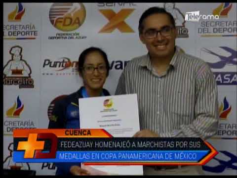 Fedeazuay homenajeó a marchistas por sus medallas en copa Panamericana de México