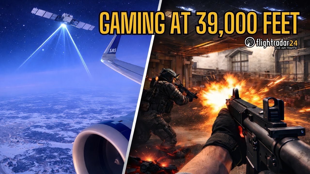 The first SAS Starlink flight [Live Gaming Over the Arctic]