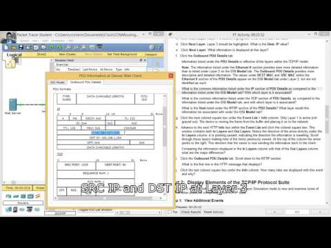 3.2.4.6 Packet Tracer - Investigating the TCP-IP and OSI Models in Action