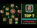 Top 7 Best Possession Game Custom Formation In eFootball 2024 Mobile | Best Custom Formation For PG