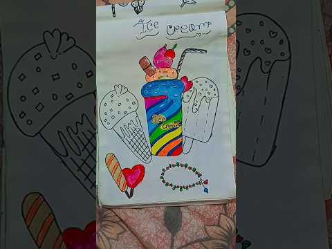 Ice - cream drawing 🍨🍨🍦🍦🎨🖼️🖍️🖌️