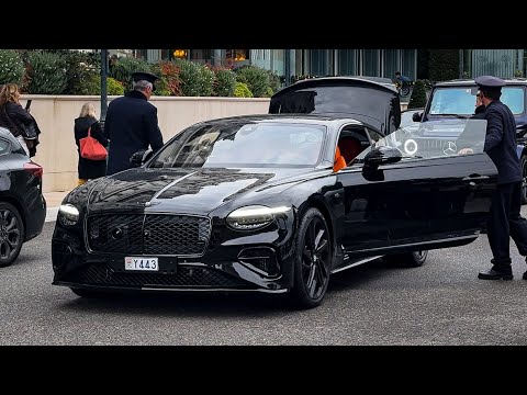 MILLIONAIRE COUPLE WITH 2026 BENTLEY CONTINENTAL GT LEAVING HOTEL DE PARIS