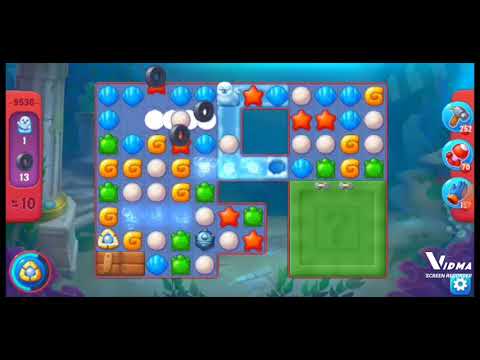 Fishdom. 9536 hard level no boosters and diamonds. 16 moves